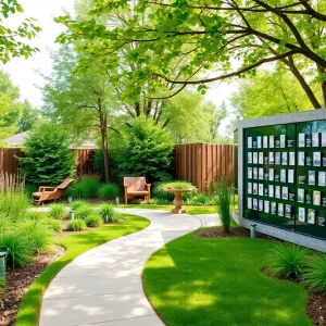 A tranquil garden dedicated to families experiencing loss