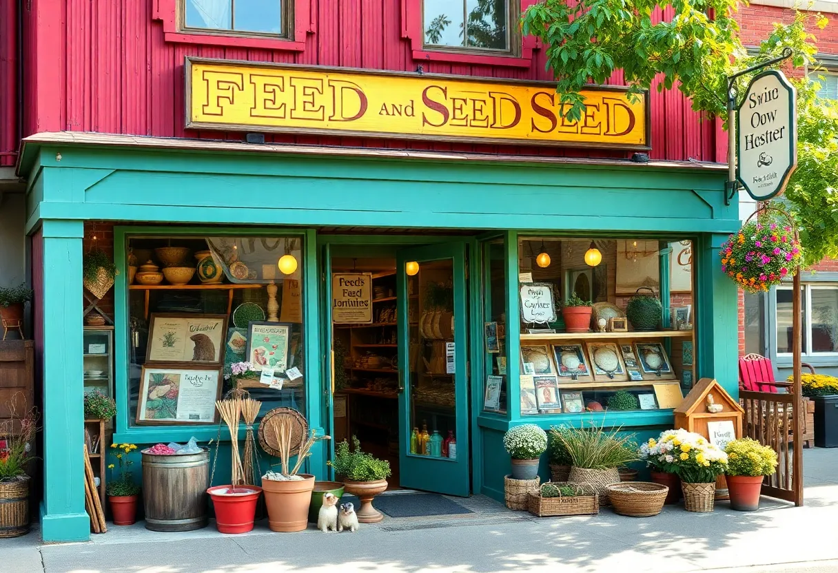 Exterior view of C.T. Garvin Feed and Seed Store