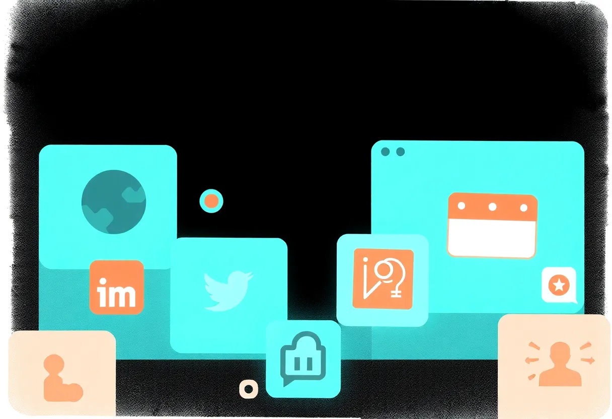 Illustration of federal websites icons disappearing