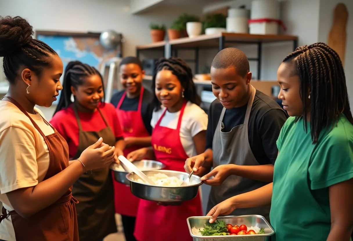 Youth participating in life skills training at Hatch nonprofit