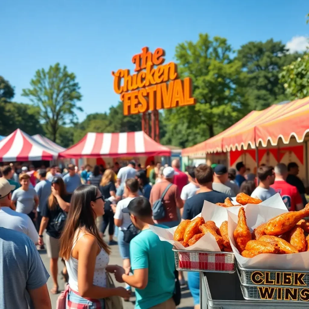 Crowd enjoying the Buffalo Chicken Wing Festival in Huntsville