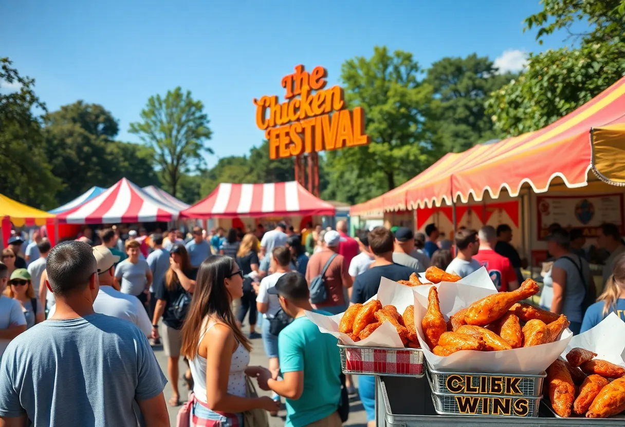 Crowd enjoying the Buffalo Chicken Wing Festival in Huntsville