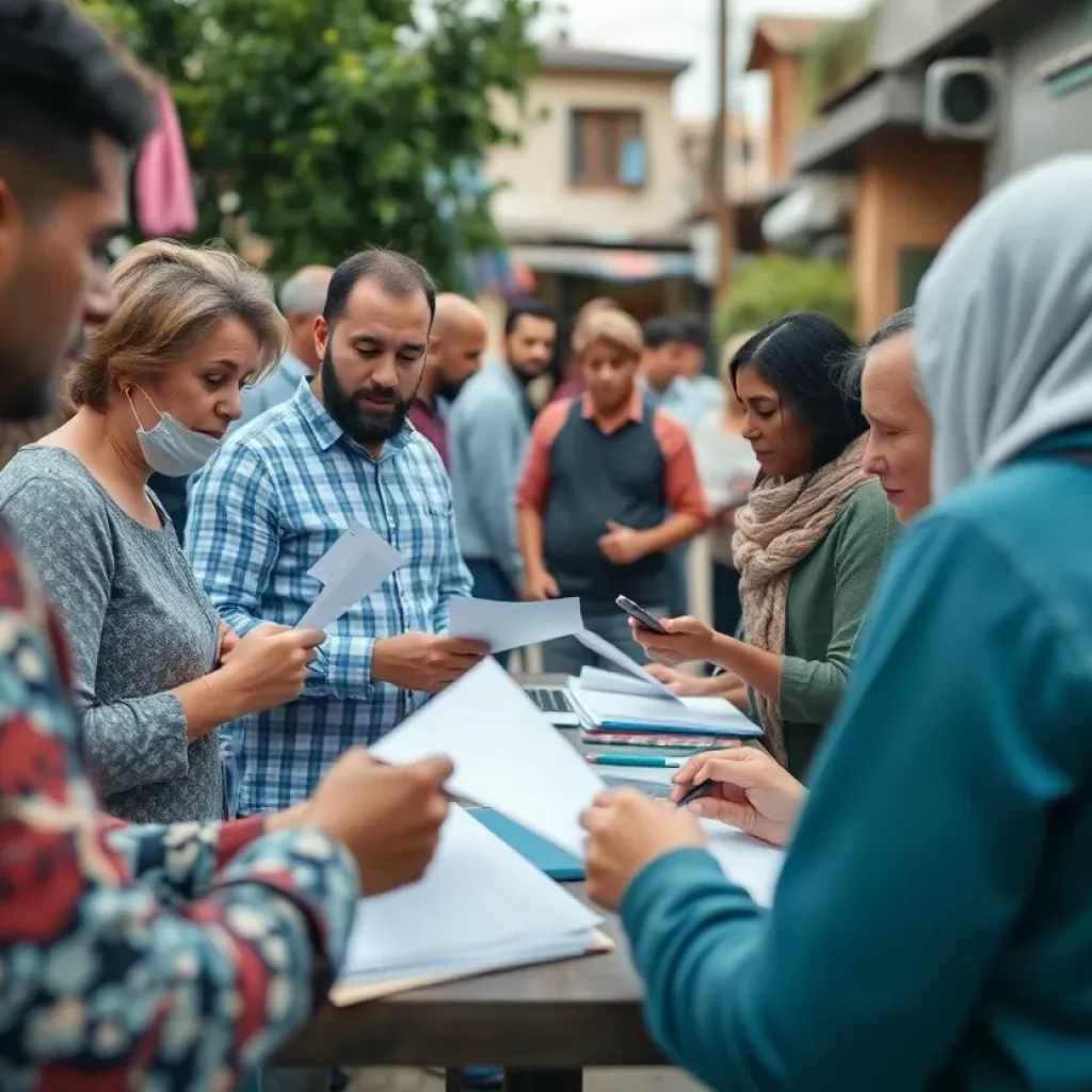 Residents of Huntsville participating in a community survey