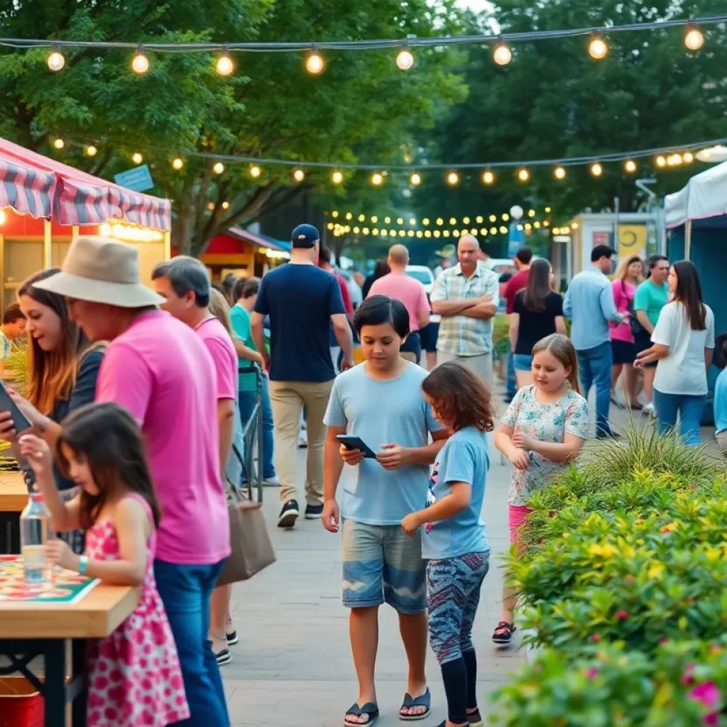 Families enjoying various activities at weekend events in Huntsville.