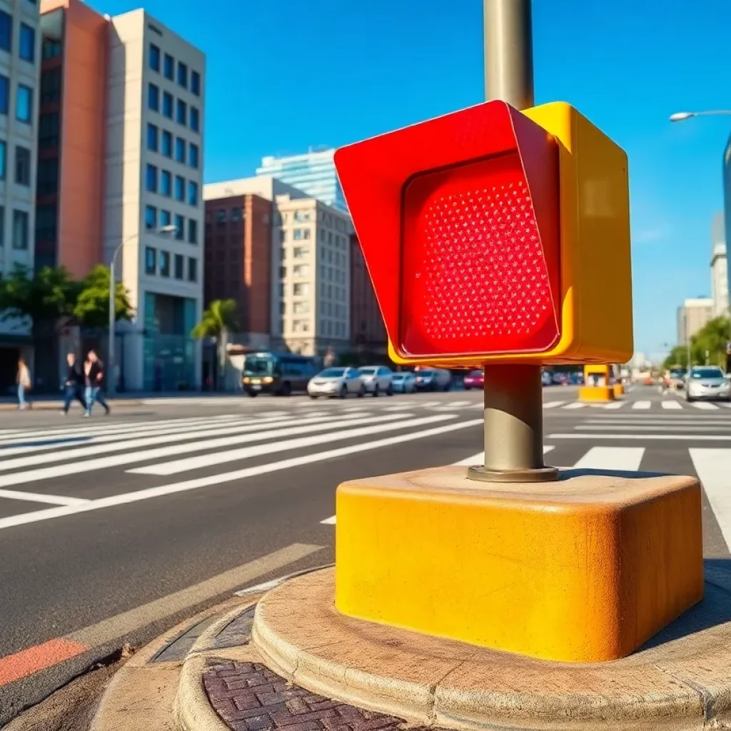 Rectangular Rapid-Flashing Beacon (RRFB) installed on Bailey Cove Road