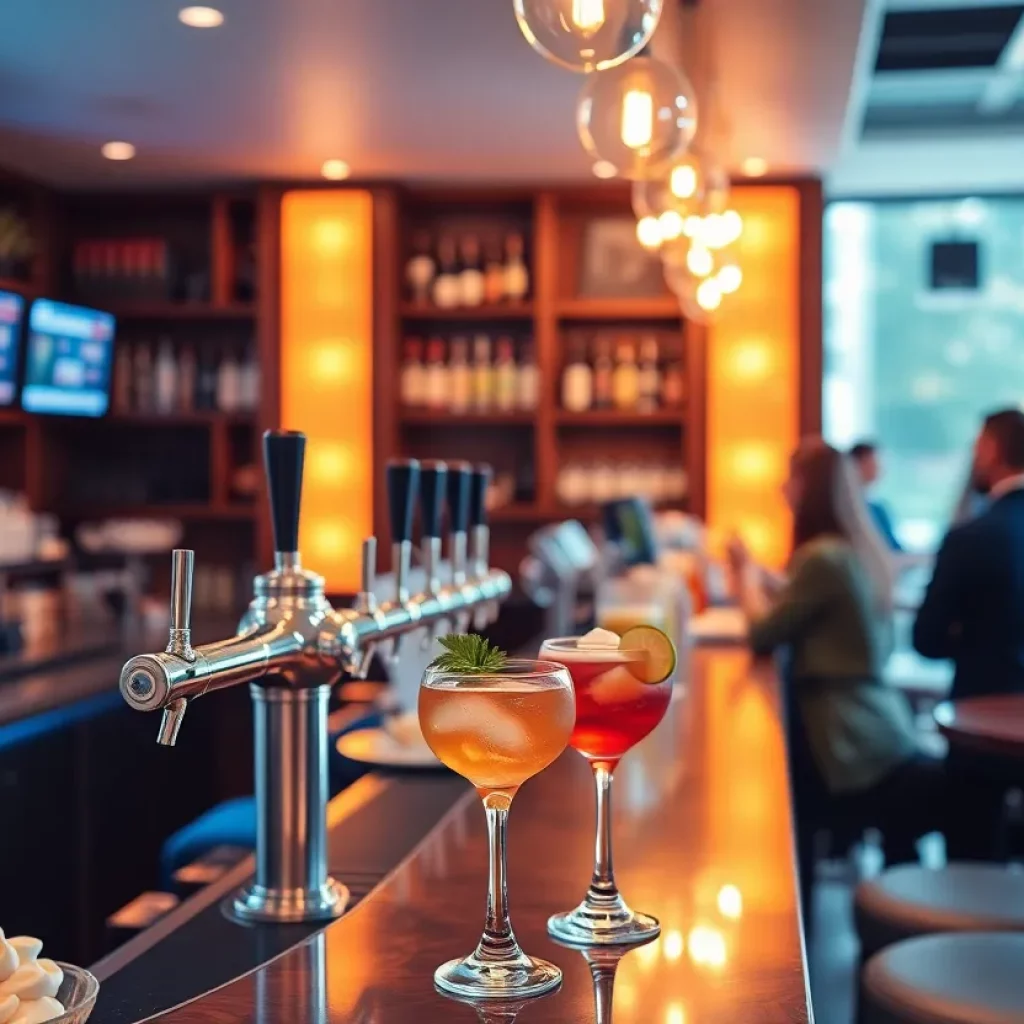 Exterior view of The Dirty Olive bar in downtown Huntsville