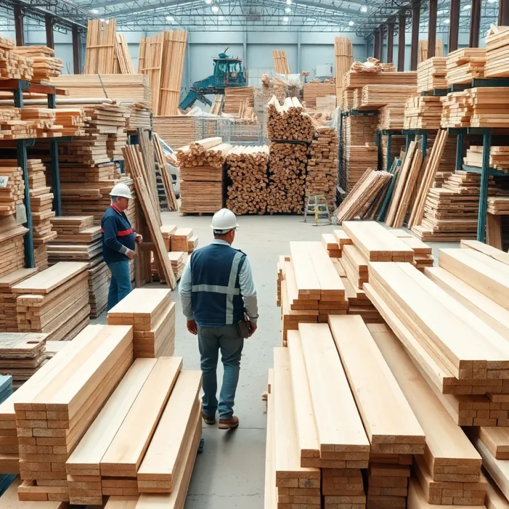 Workers at Wilson Lumber Yard collaborating on construction projects in Nashville