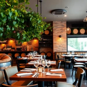 Exterior view of Cooper’s Hawk Winery and Restaurant in Clift Farm