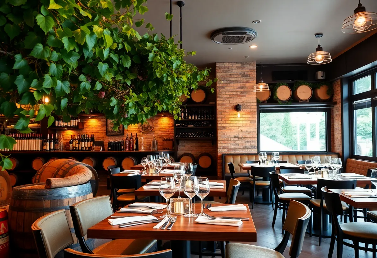 Exterior view of Cooper’s Hawk Winery and Restaurant in Clift Farm