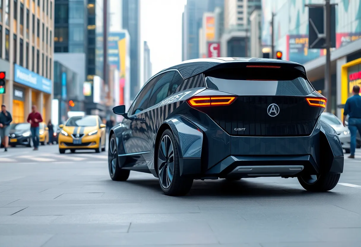 Electric vehicle representing technological advancement