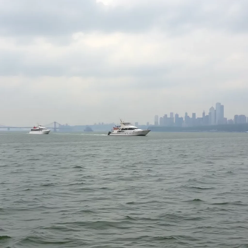 Emergency response at Hudson River following a helicopter crash