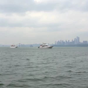 Emergency response at Hudson River following a helicopter crash