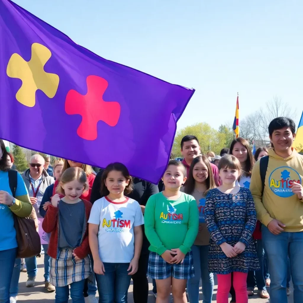Community event celebrating Autism Awareness Month in Huntsville.