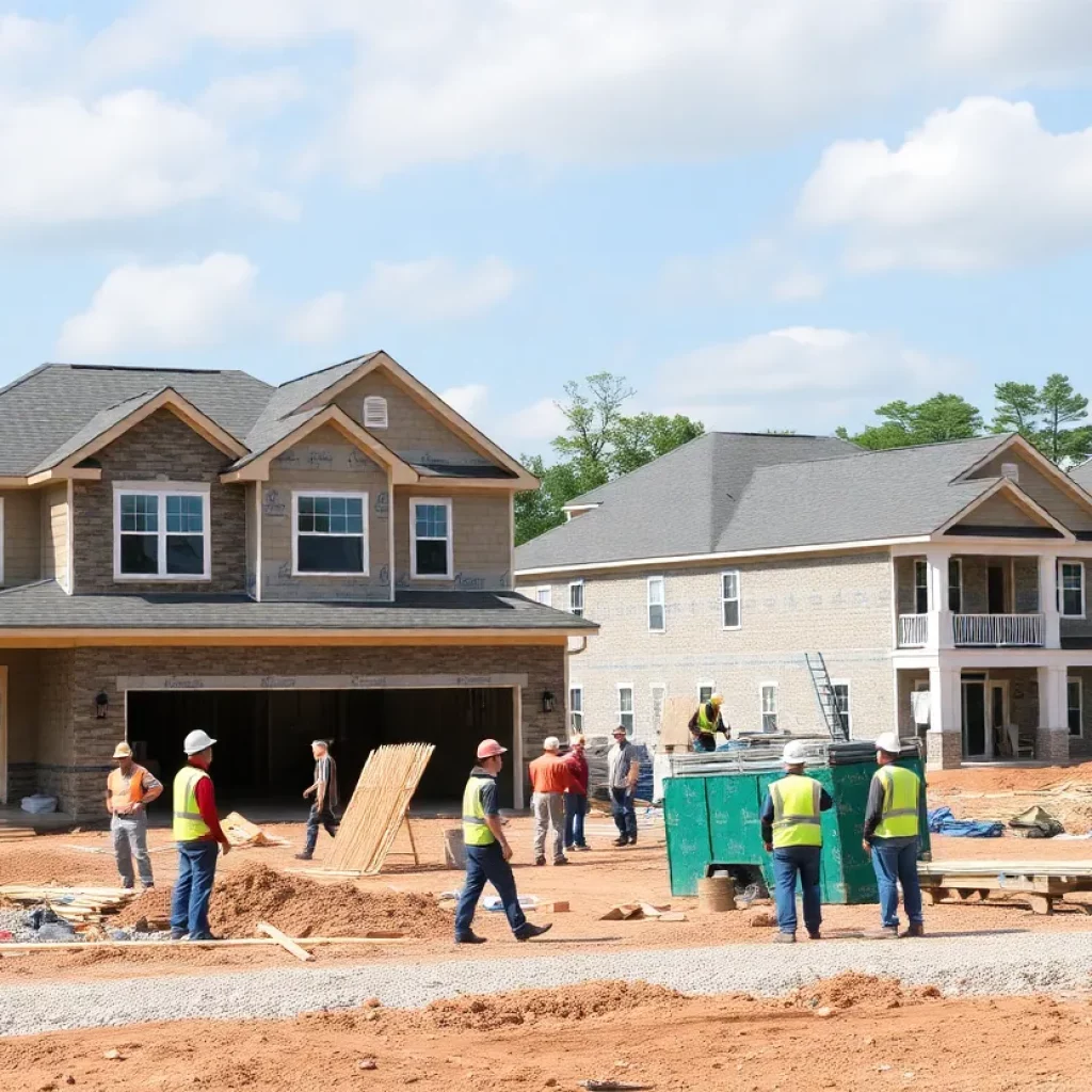 Homes under construction in Huntsville area