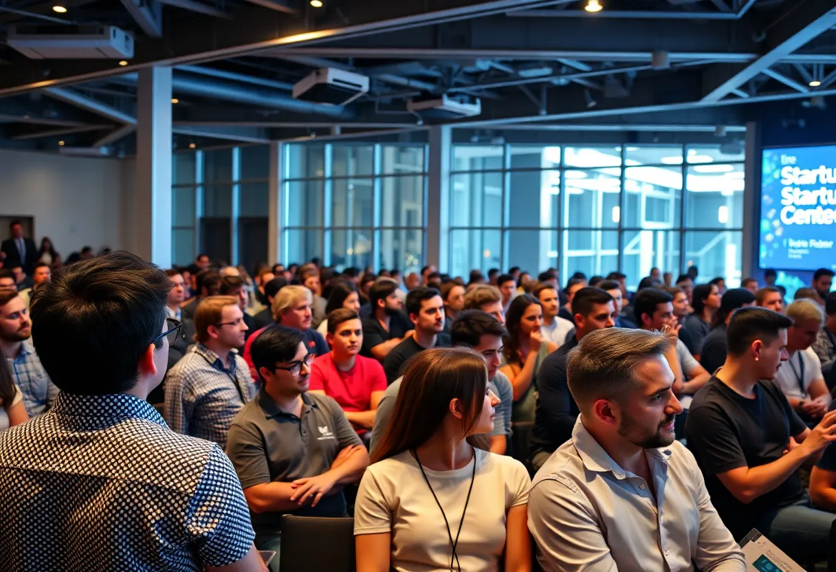 Entrepreneurs pitching their startups at the Huntsville SPARK Program event