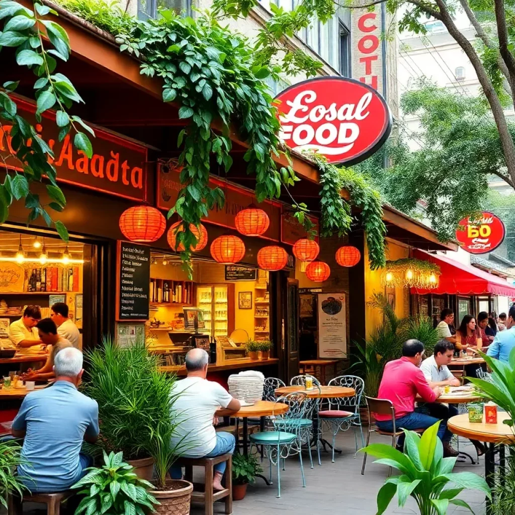 Outdoor dining experience showcasing local restaurants in Madison County