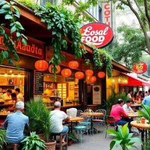 Outdoor dining experience showcasing local restaurants in Madison County