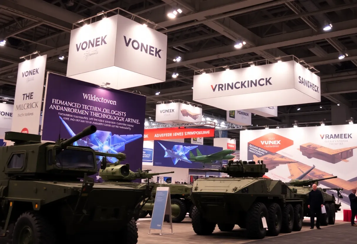 A vibrant military sales symposium with modern displays and technologies on show in Huntsville, Alabama.