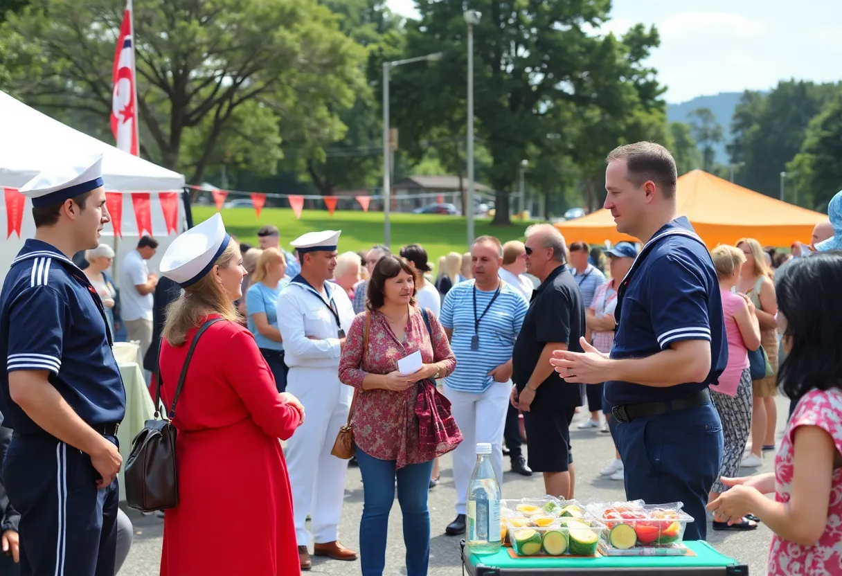 Sailors engaging with the community during Navy Week in Huntsville