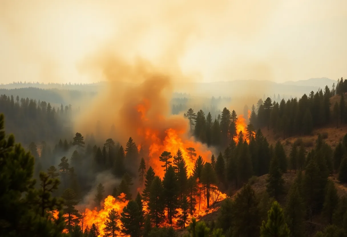 Wildfire in the Pine Barrens of New Jersey