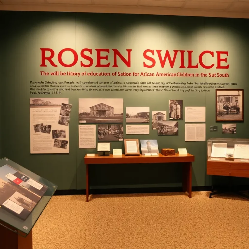 Display of Rosenwald Schools history at the exhibit