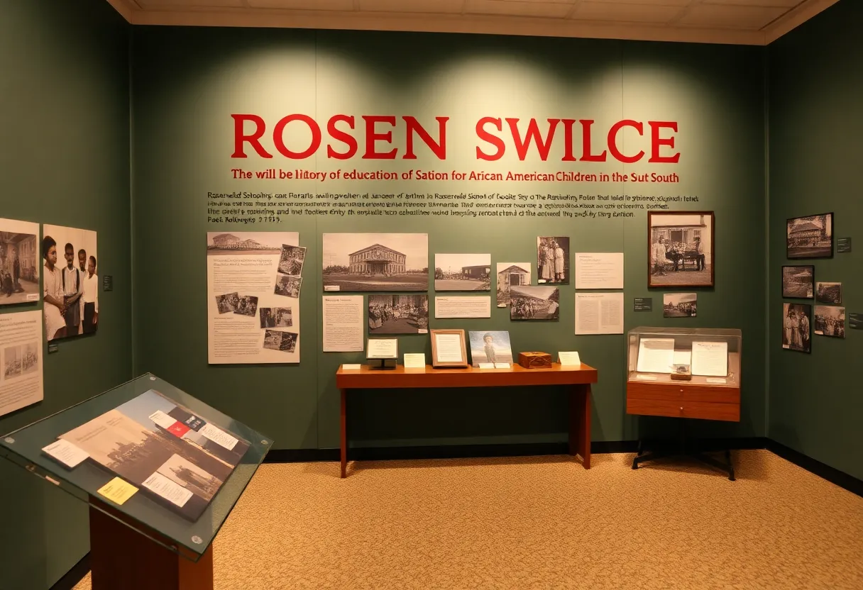 Display of Rosenwald Schools history at the exhibit