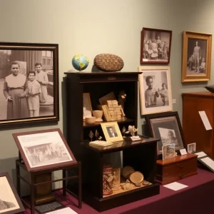 Artifacts from the Rosenwald Schools exhibit at Burritt Museum