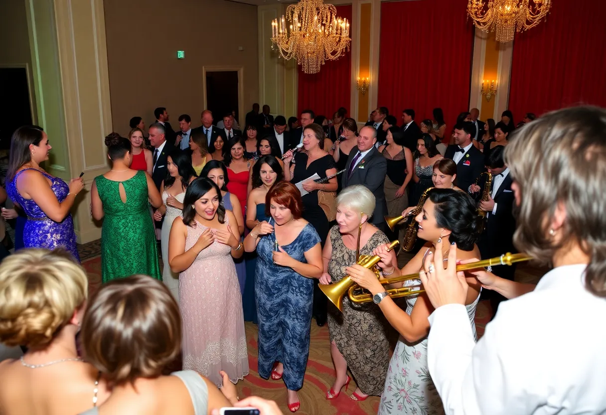 Guests enjoying the Silent No More Gala honoring women veterans