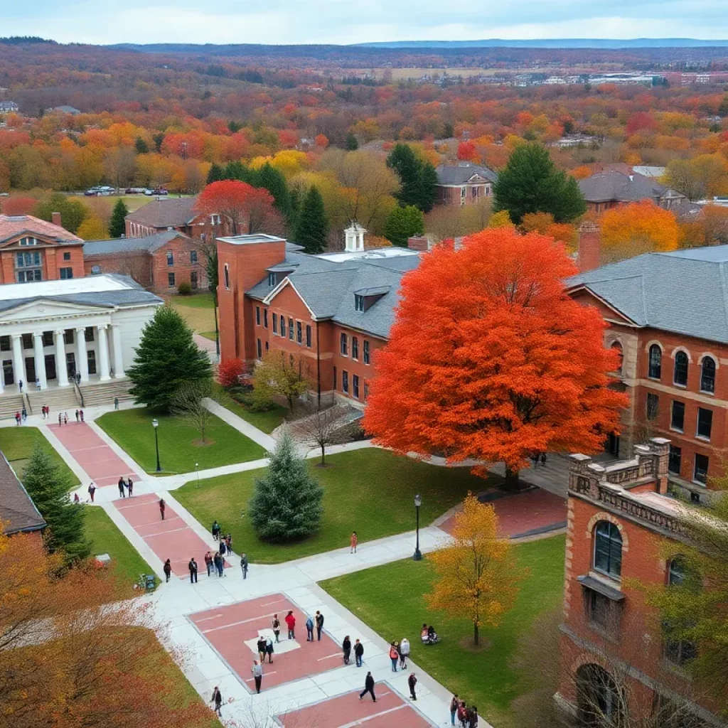 Students walking on the University of Alabama campus