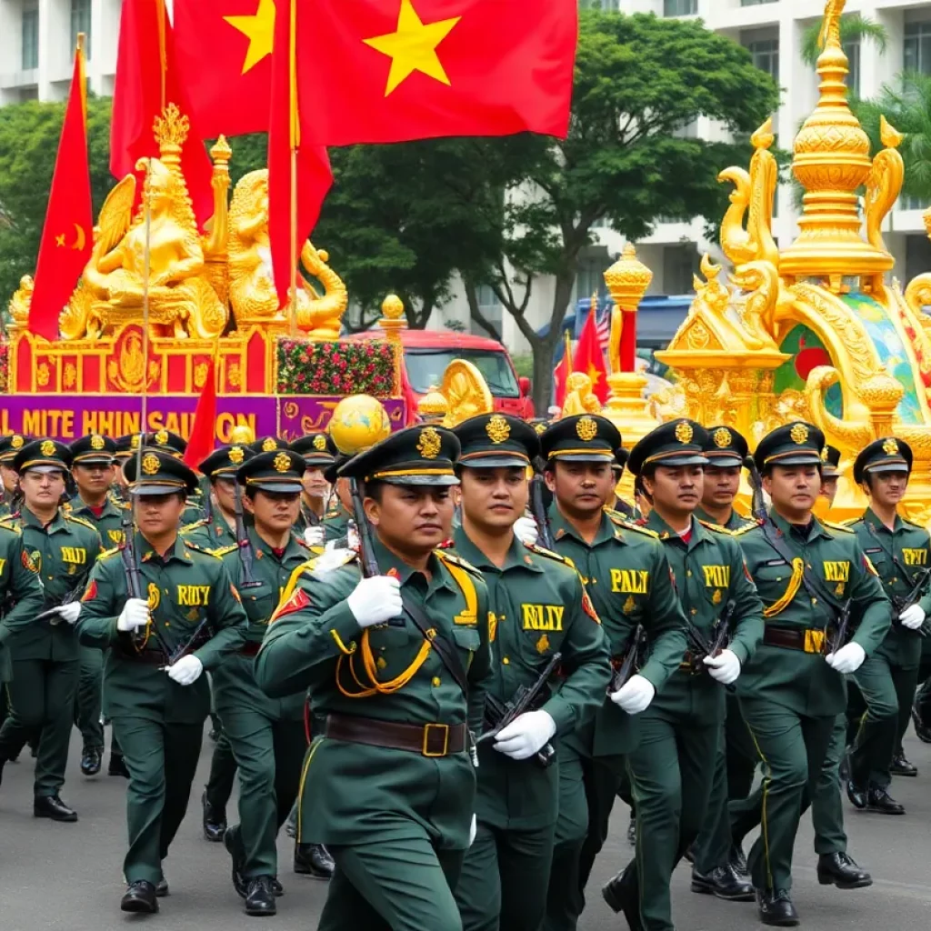 Vietnam military parade celebrating 50 years since the Fall of Saigon