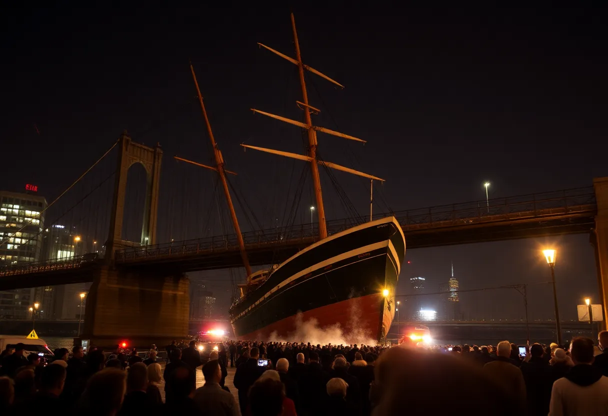 Collision of the Mexican Navy's Cuauhtémoc and Brooklyn Bridge
