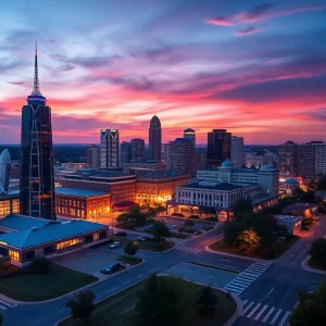 A view of Huntsville, Alabama highlighting its space technology and community environment.