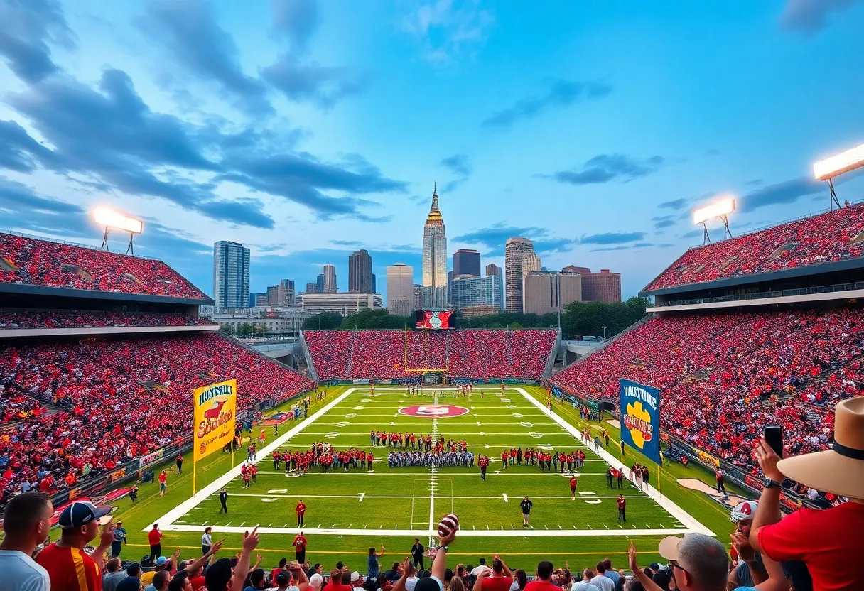 Huntsville Astros football team at the stadium