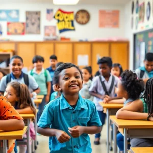 Diverse students participating in school activities at Huntsville City Schools