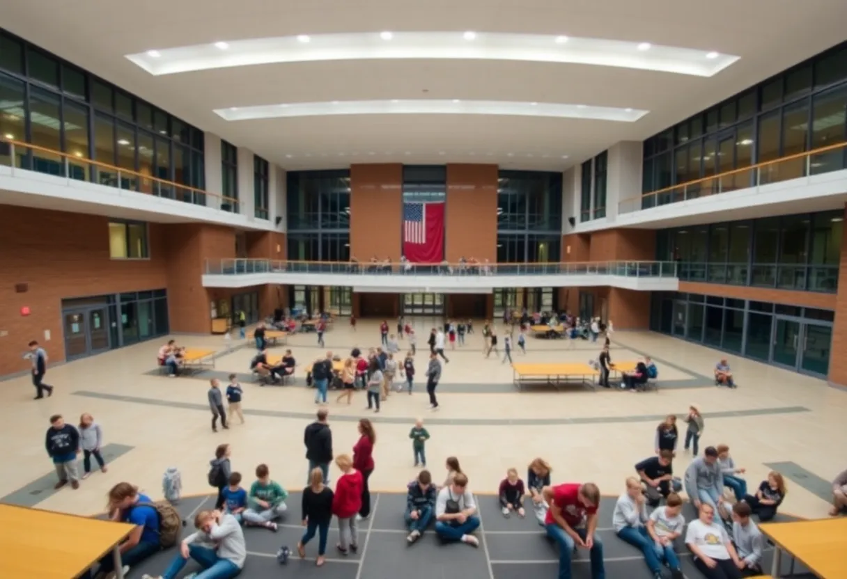 Students participating in activities at a Huntsville high school