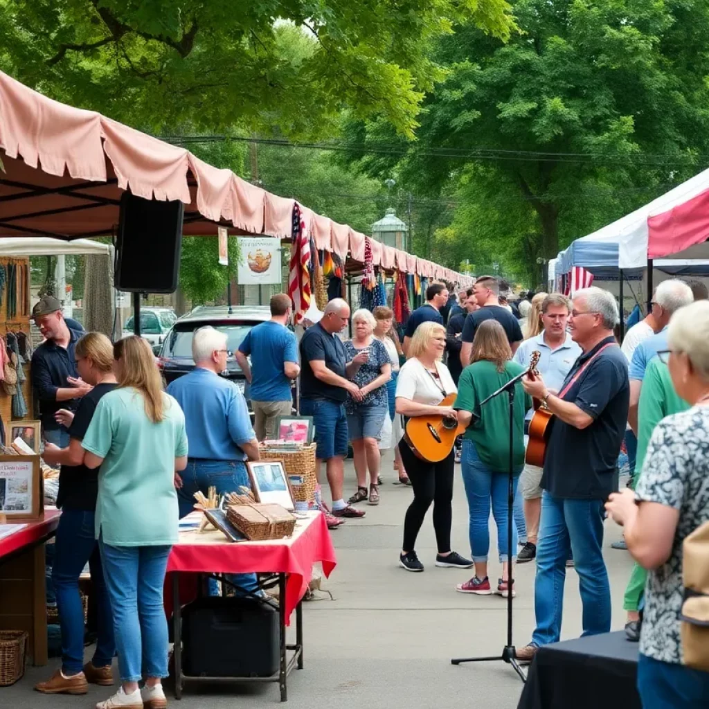 Crowd enjoying community events in Huntsville during May