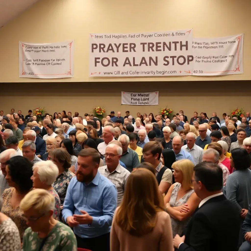Participants at the Huntsville Mayor's Prayer Breakfast sharing moments of reflection.