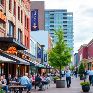 People enjoying new dining and shopping experiences in Huntsville