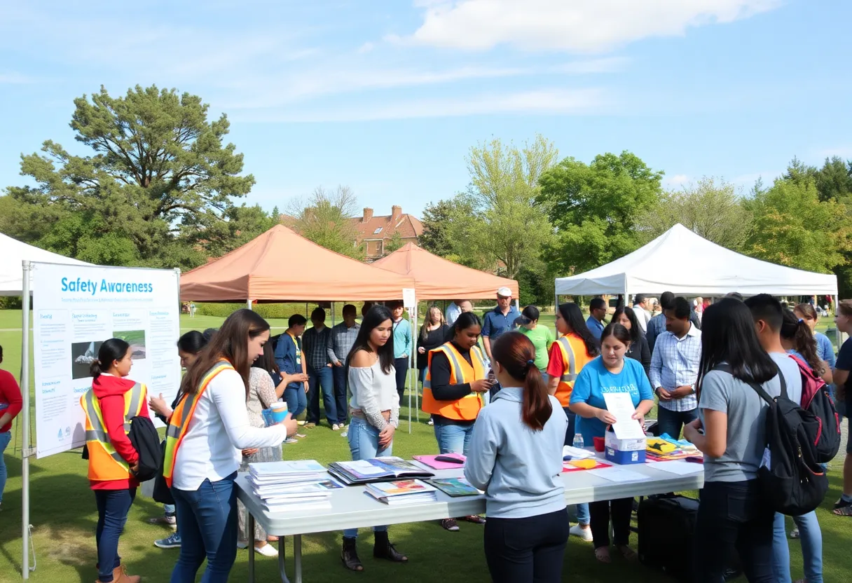 Participants engaging in safety awareness activities at Installation Safety Day.