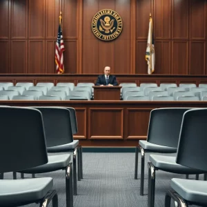 Courtroom symbolizing justice in police custody cases.