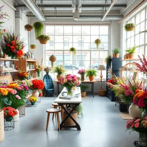 Interior of Native Petals Design Studio showcasing floral arrangements
