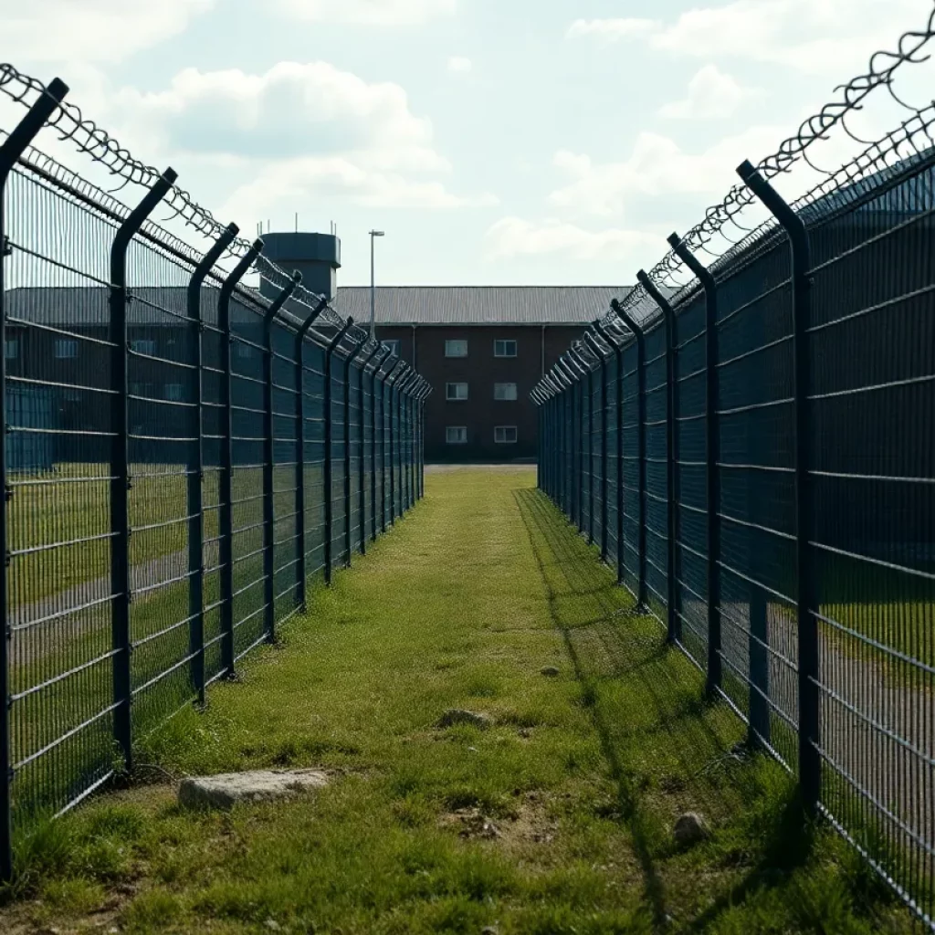 Scene of a high-security jail indicating vulnerabilities