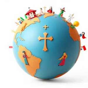 Symbolic representation of the global Catholic Church's inclusivity.