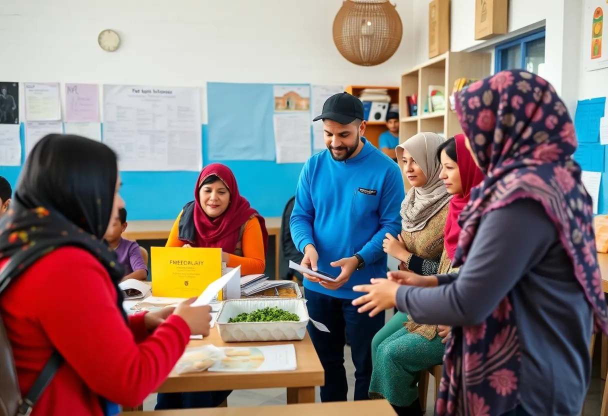 Community center providing refugee support services