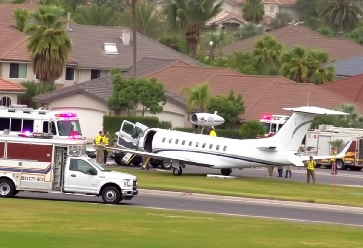 Emergency responders at the San Diego plane crash site