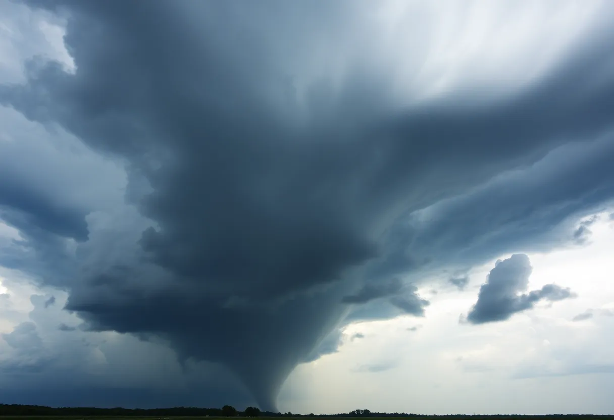 Dramatic storm clouds indicating a tornado watch in north Alabama