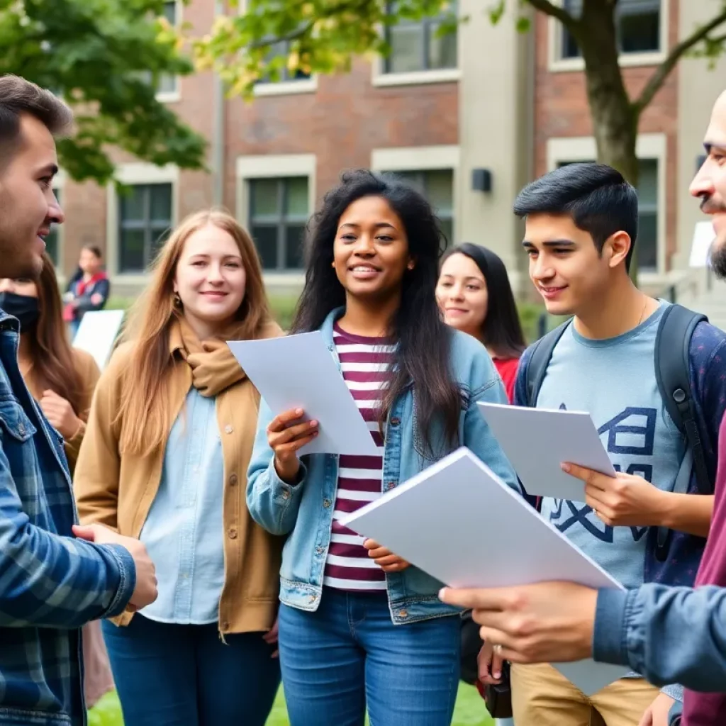 Students engaged in discussion about antisemitism on campus