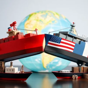 Visual representation of U.S. and China trade negotiations