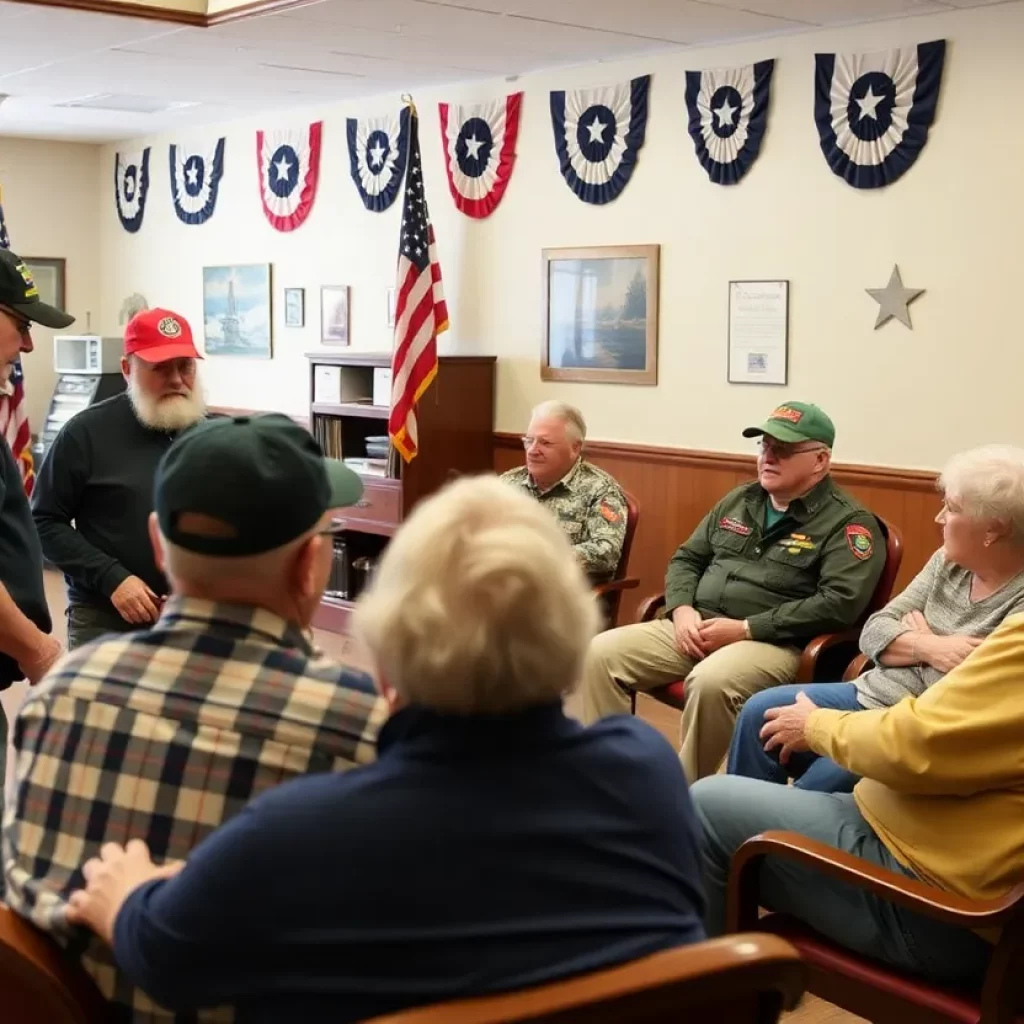 Veterans gathering at VFW Post 12242 in Huntsville