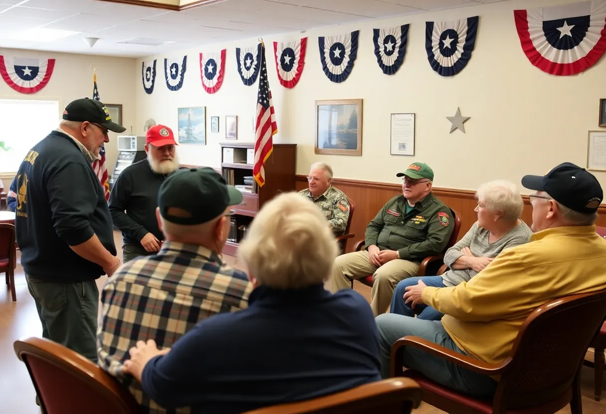 Veterans gathering at VFW Post 12242 in Huntsville